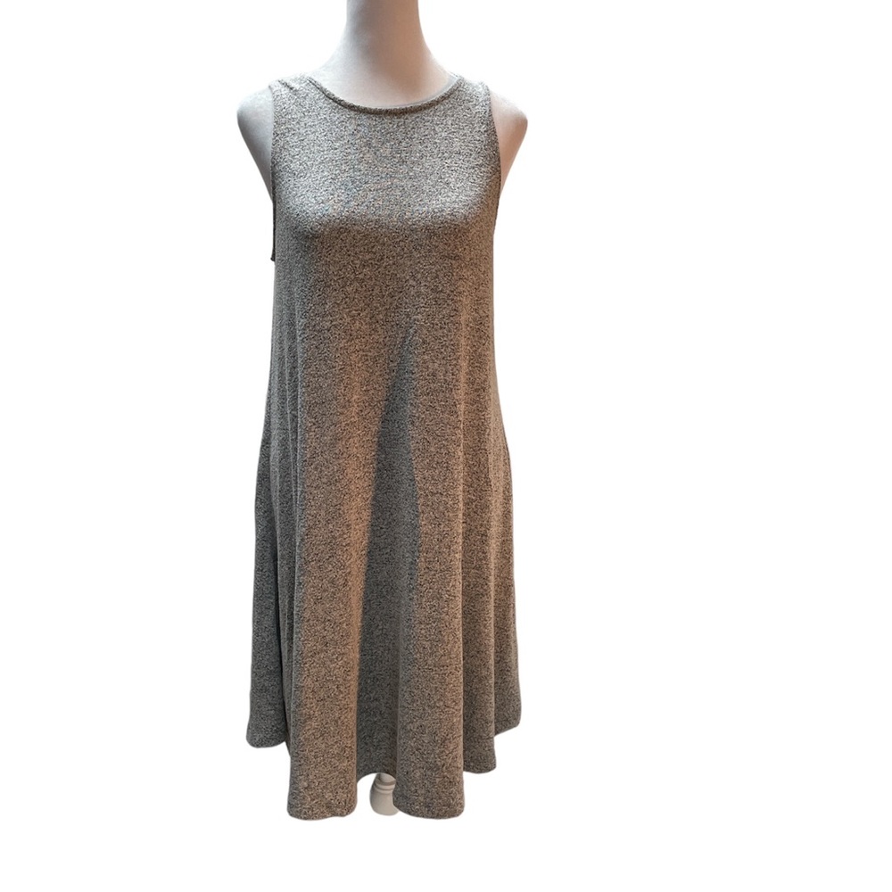 Old Navy Heather Gray Knit Swing Sleeveless Knee Length Dress Size Small